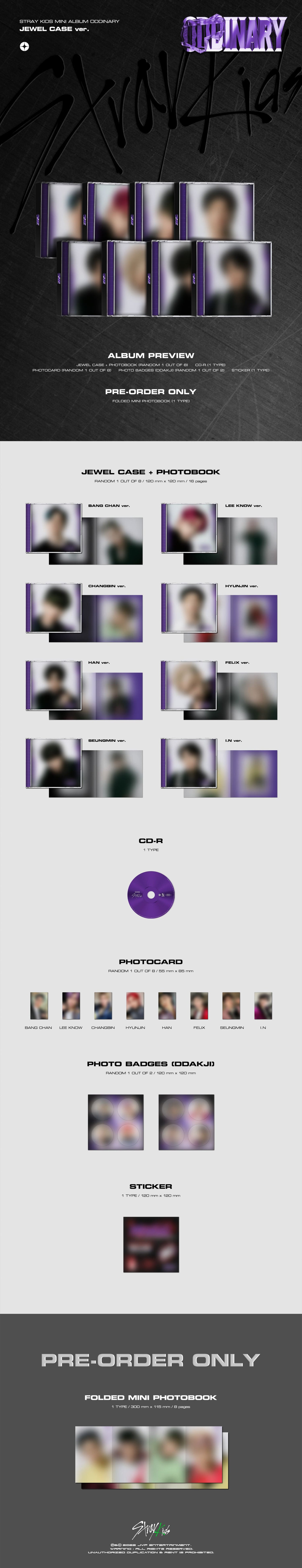 Stray Kids - 6th Mini Album ODDINARY (JEWEL CASE ver.)
