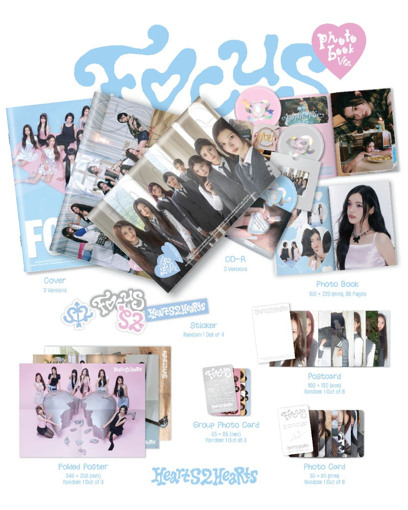 Hearts2Hearts – 1st Mini Album FOCUS (Photobook Version Random)