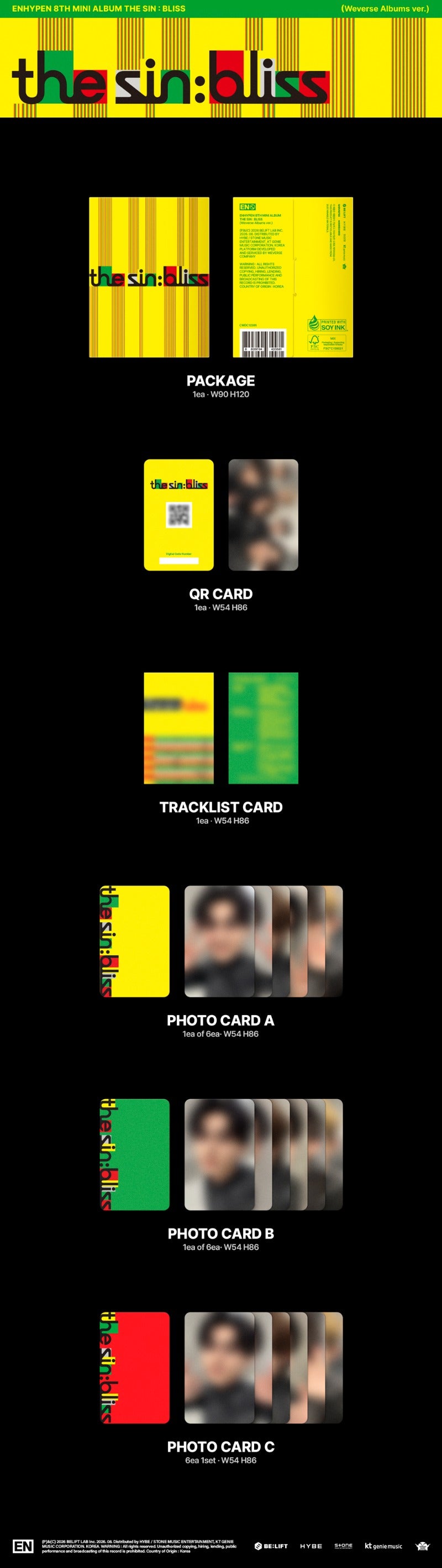 ENHYPEN - 8th Mini Album [THE SIN BLISS] (Weverse Albums ver.)