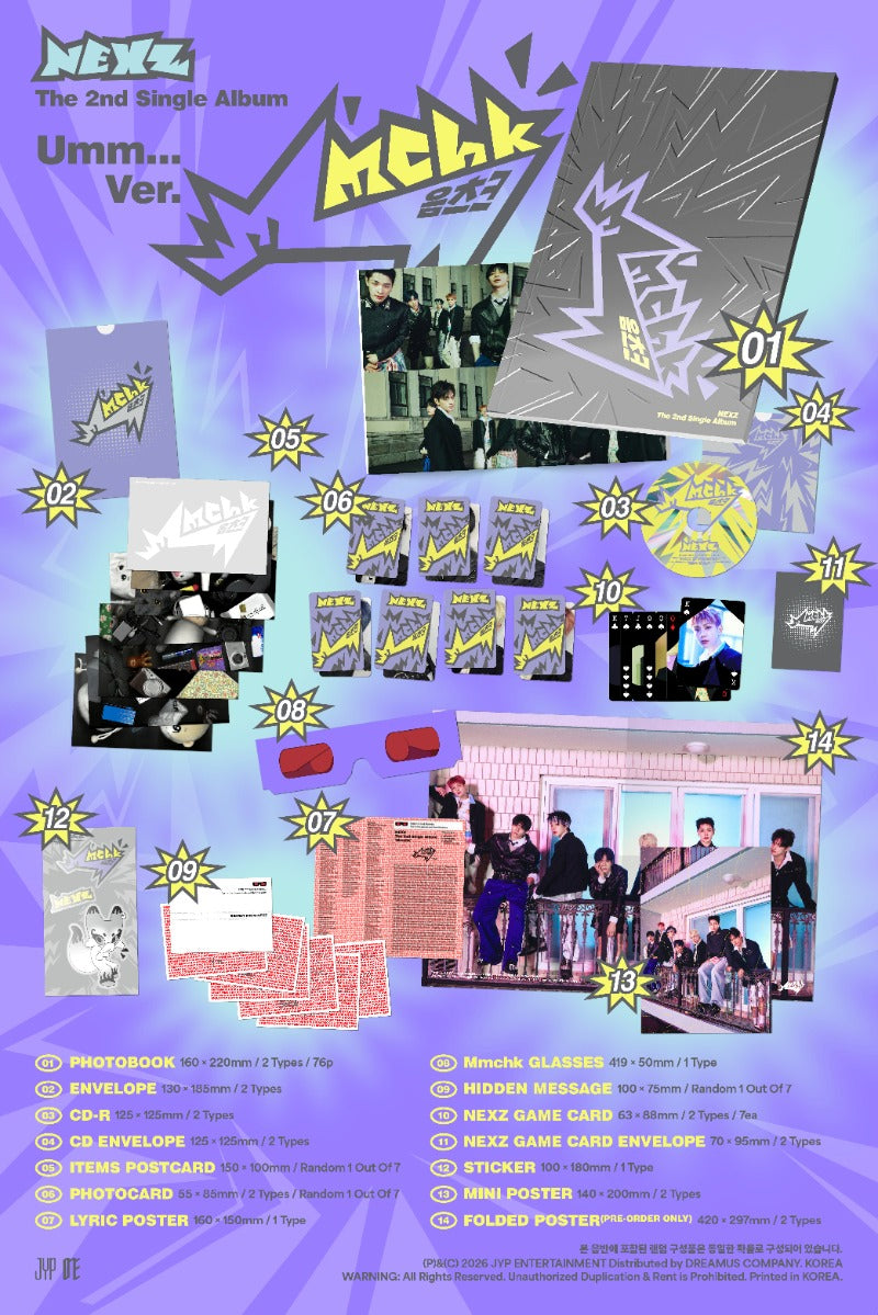 NEXZ - 2nd Single Album [Mmchk] (Umm... Ver. / Chk! Ver.)
