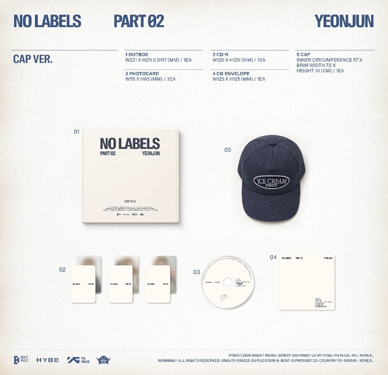 YEONJUN - 2nd Mini Album [NO LABELS: PART 02] (Cap Ver.)