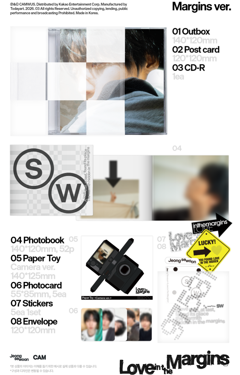 JEONG SEWOON – Mini Album “Love in the Margins” (Random Version)
