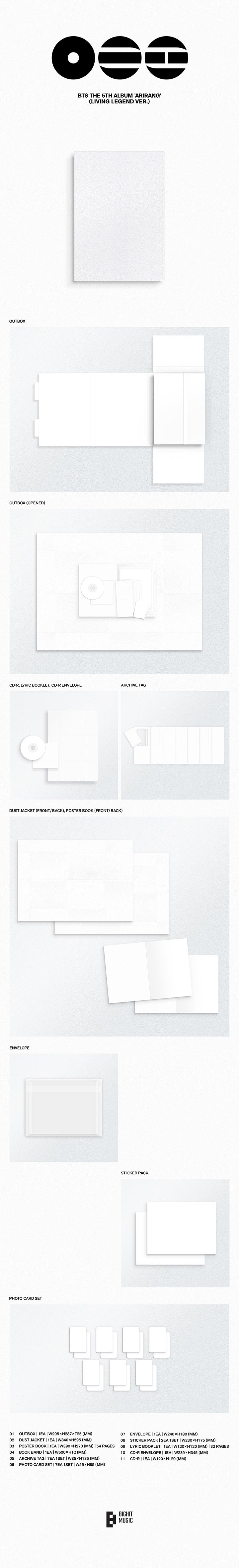 BTS - 5th Full Album [ARIRANG] (Living Legend Ver.) (Weverse Gift)