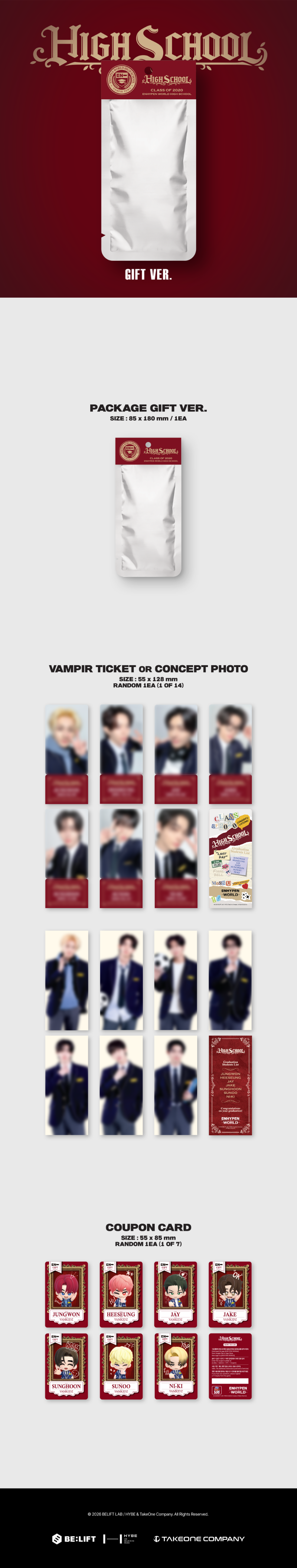 ENHYPEN - MD [ENHYPEN WORLD COUPON CARD COLLECTION] (HIGH SCHOOL GIFT Ver.)