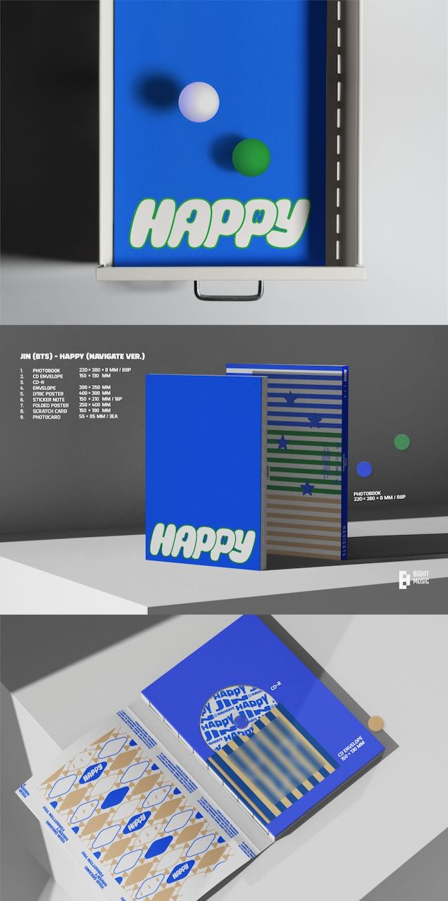 JIN - 1st Mini Album [HAPPY] (Random)