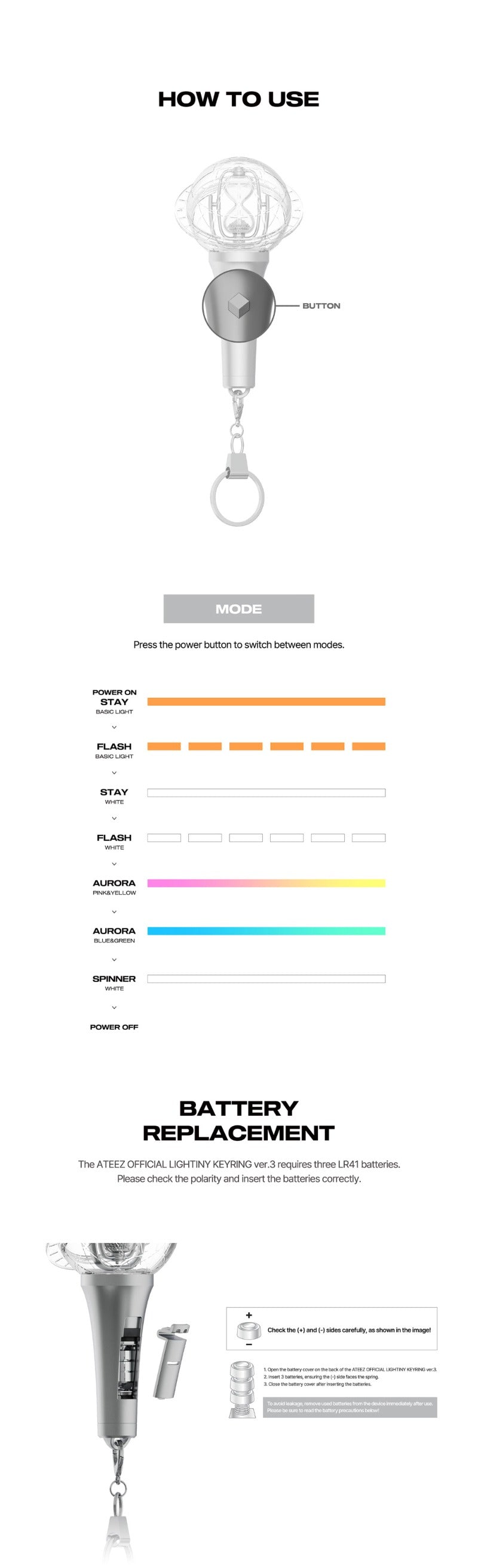 ATEEZ - LIGHTINY KEYRING ver.3