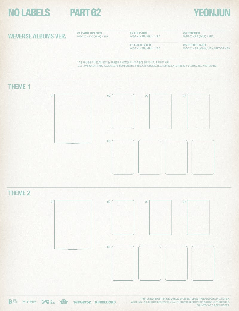 YEONJUN - 2nd Mini Album [NO LABELS: PART 02] (Weverse Albums ver.)