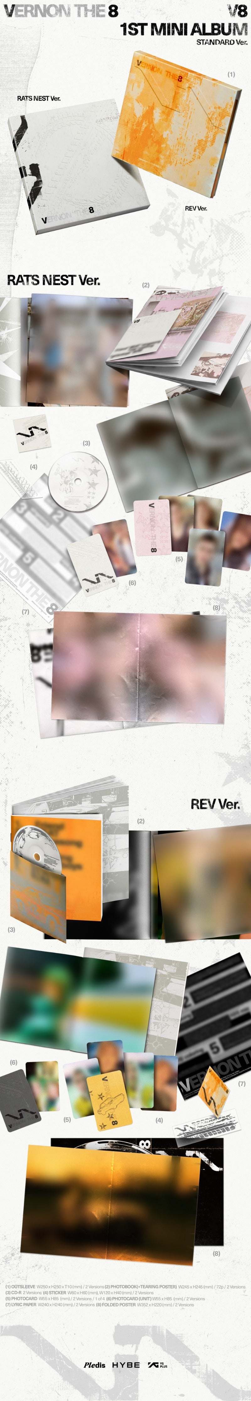 V8 (SEVENTEEN) - 1st Mini Album [V8] (Standard Ver.)