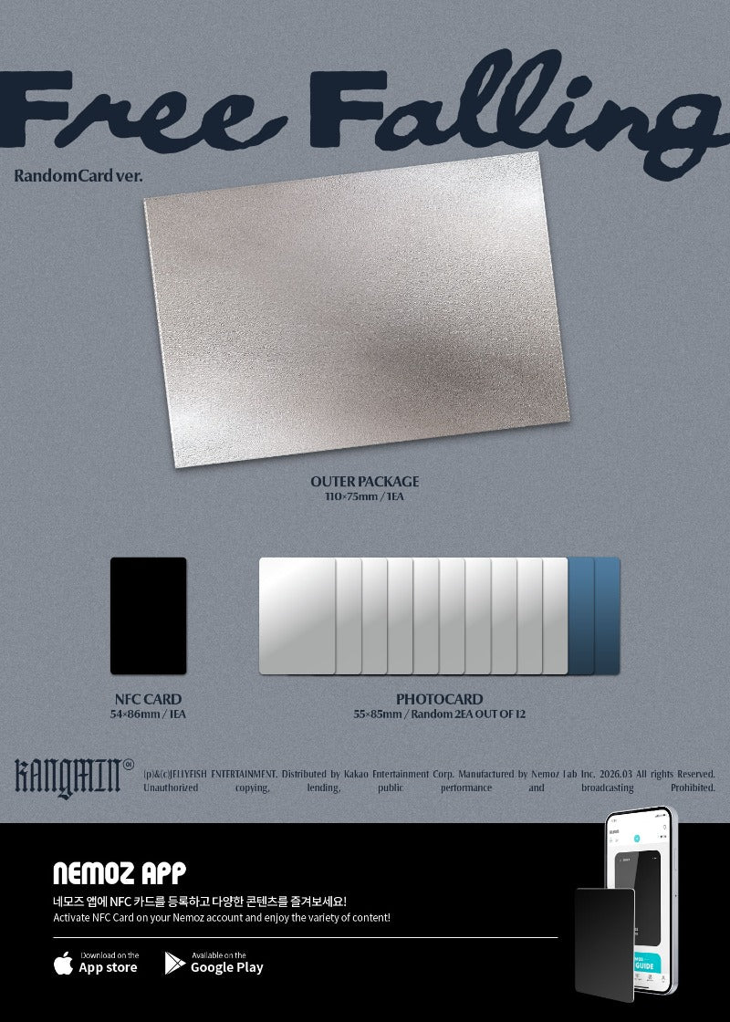 KANGMIN - 1st Mini Album [Free Falling] (Random Card Ver.) (NEMO Album)