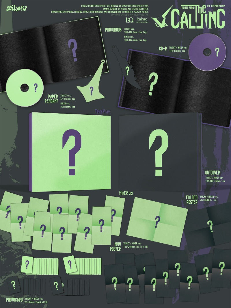 xikers - 8TH MINI ALBUM [ROUTE ZERO : The CALLING] (TRICKY ver. / HIKER ver.)