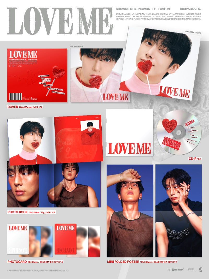SHOWNU X HYUNGWON EP [LOVE ME] (DIGIPACK VER.)