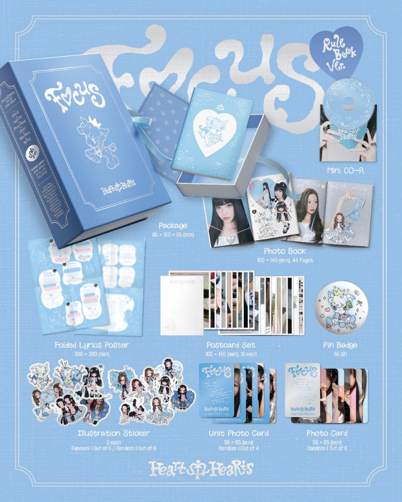 Hearts2Hearts – 1st Mini Album FOCUS (Rule Book Version Official Album)