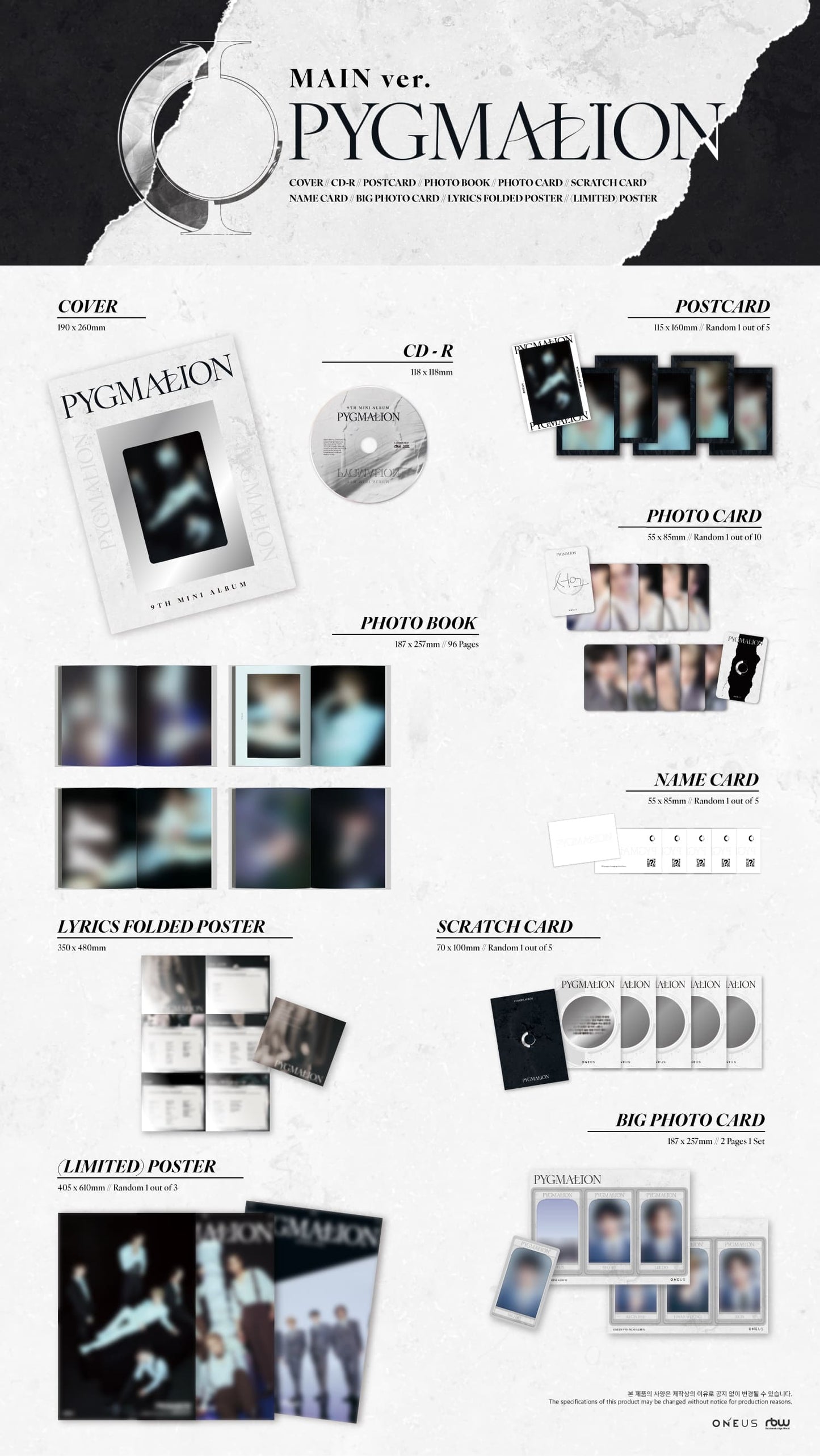 ONEUS - 9th Mini Album [PYGMALION] (MAIN ver.)