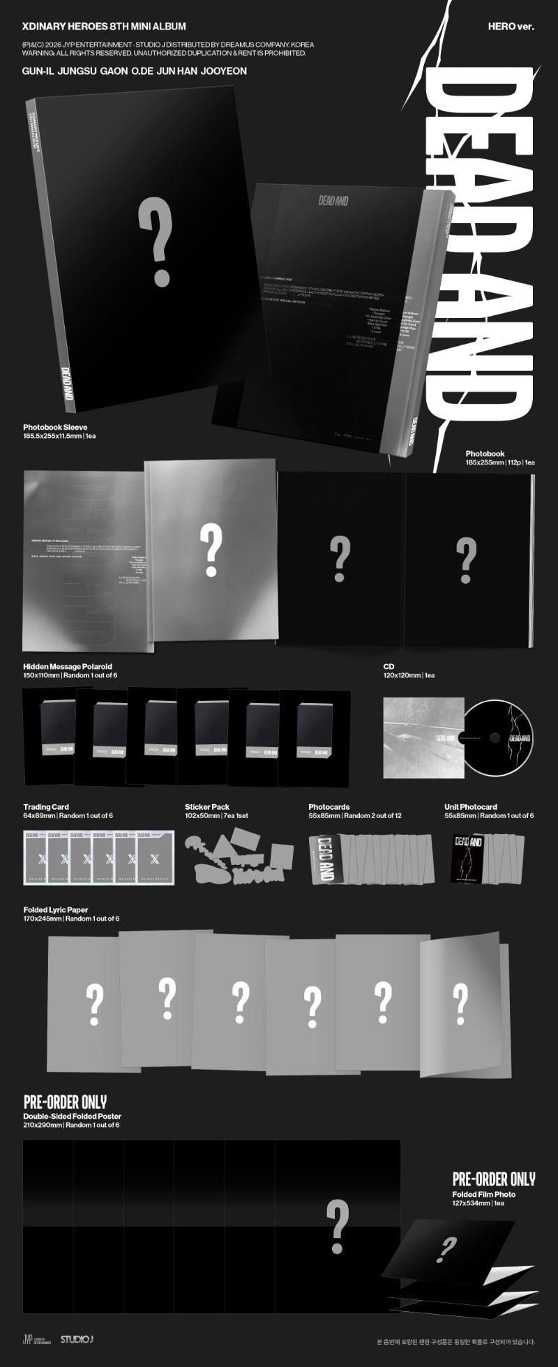 Xdinary Heroes - 8th Mini Album [DEAD AND] (Random)