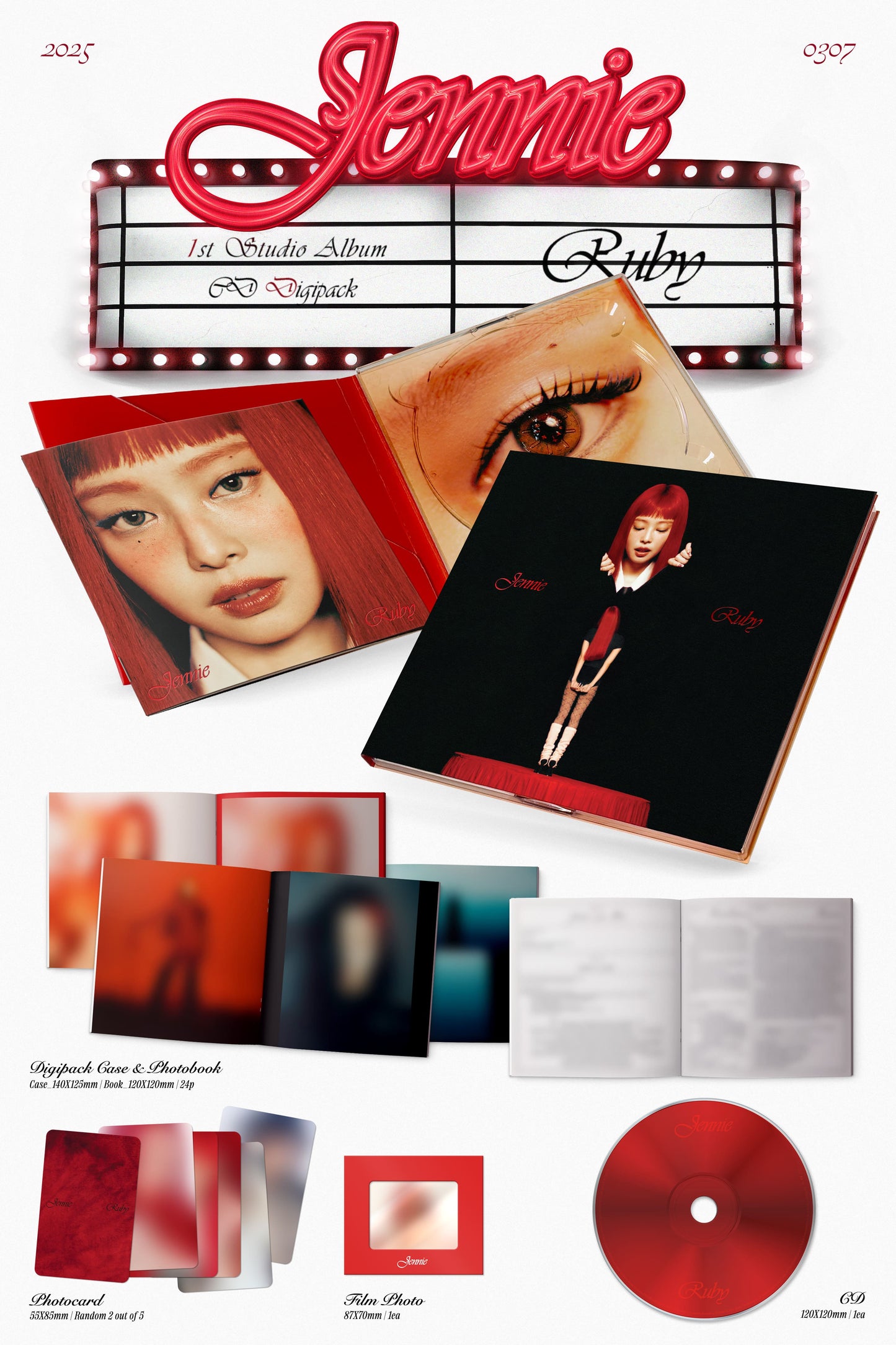 JENNIE – 1st Studio Album Ruby (Digipack Version Official Album)