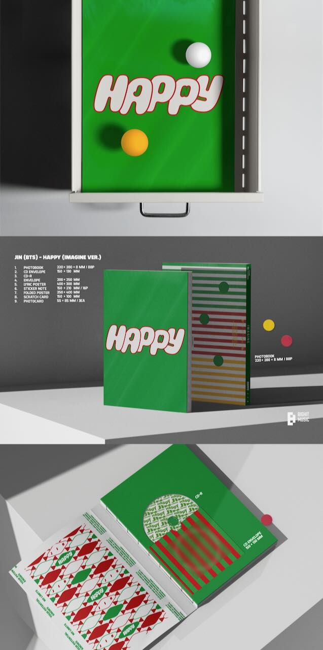 JIN - 1st Mini Album [HAPPY] (Random)