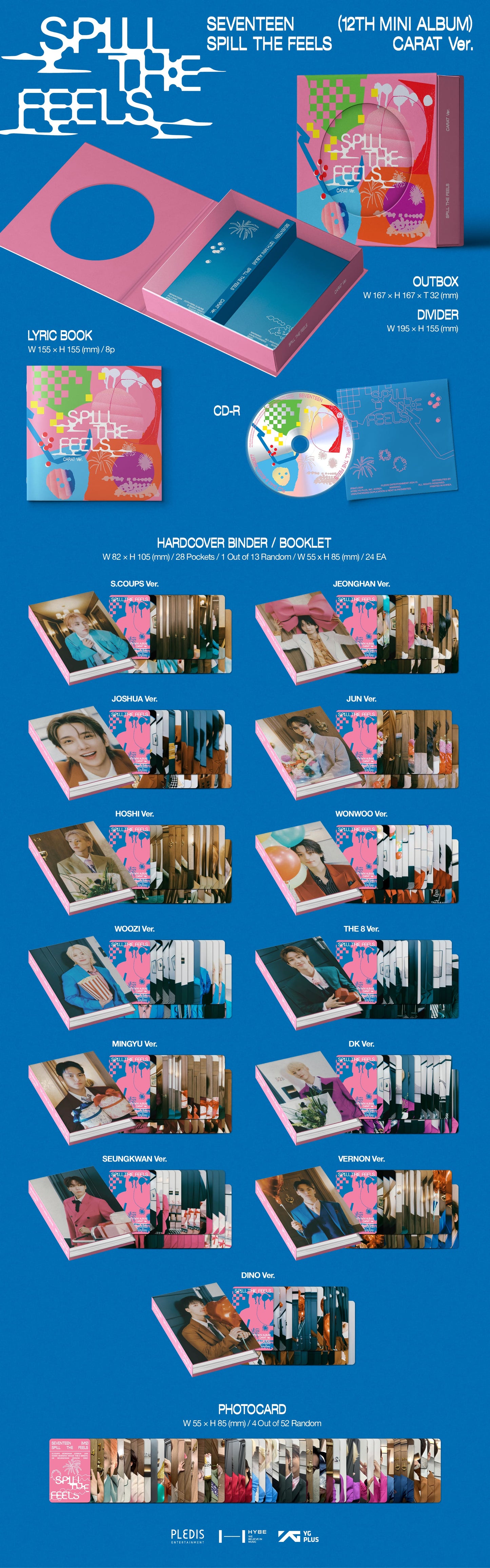 SEVENTEEN - 12th Mini Album [SPILL THE FEELS] (CARAT Ver.) (Random Ver.)