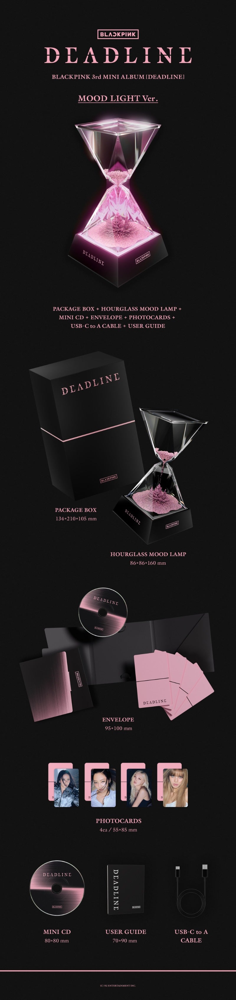 BLACKPINK - 3rd Mini Album [DEADLINE] (SILVER Ver.) (MOOD LIGHT Ver.)