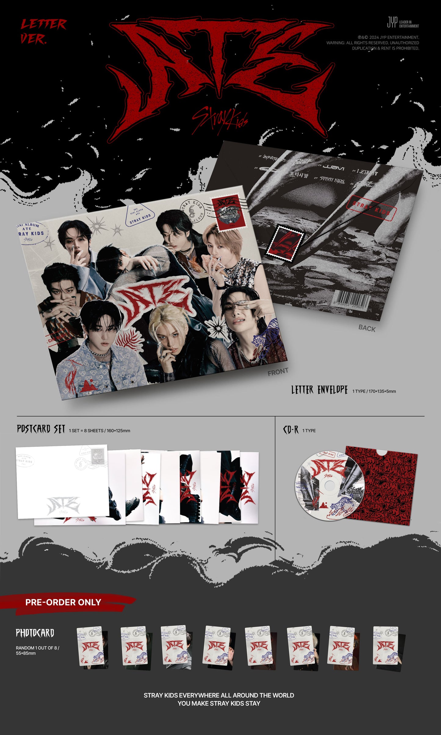 Stray Kids - 9th Mini Album ATE (Letter Ver.)