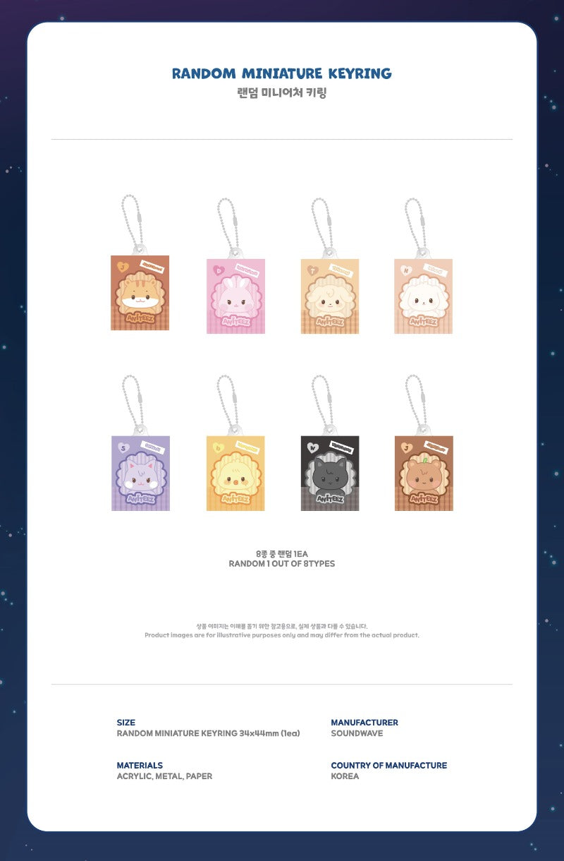 ATEEZ - MD [ANITEEZ IN DEJA VU] RANDOM MINIATURE KEYRING
