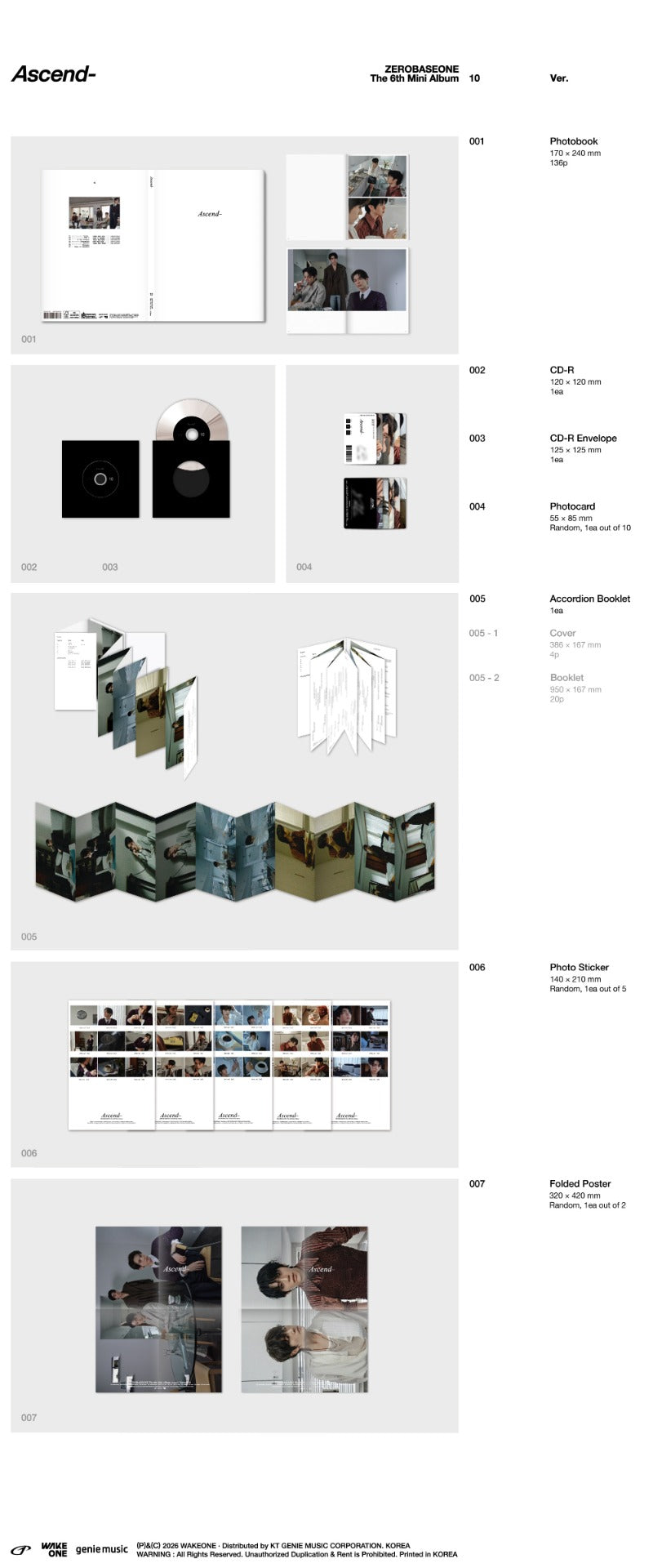 ZEROBASEONE - 6th Mini Album [Ascend-] (Photobook Ver.)