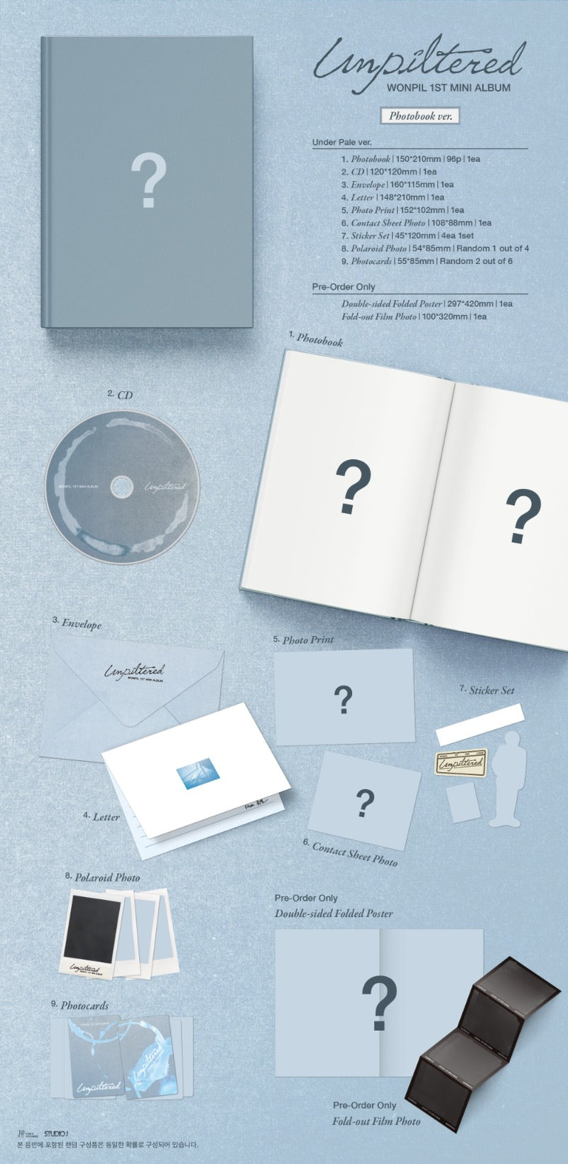 WONPIL - 1st Mini Album [Unpiltered] (Photobook ver.) (Random)