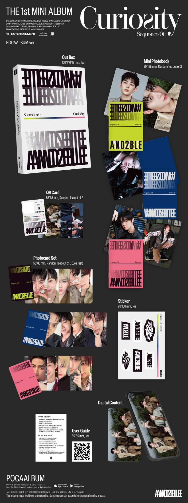 AND2BLE - 1st Mini Album [Sequence 01: Curiosity] (POCAALBUM Ver.)