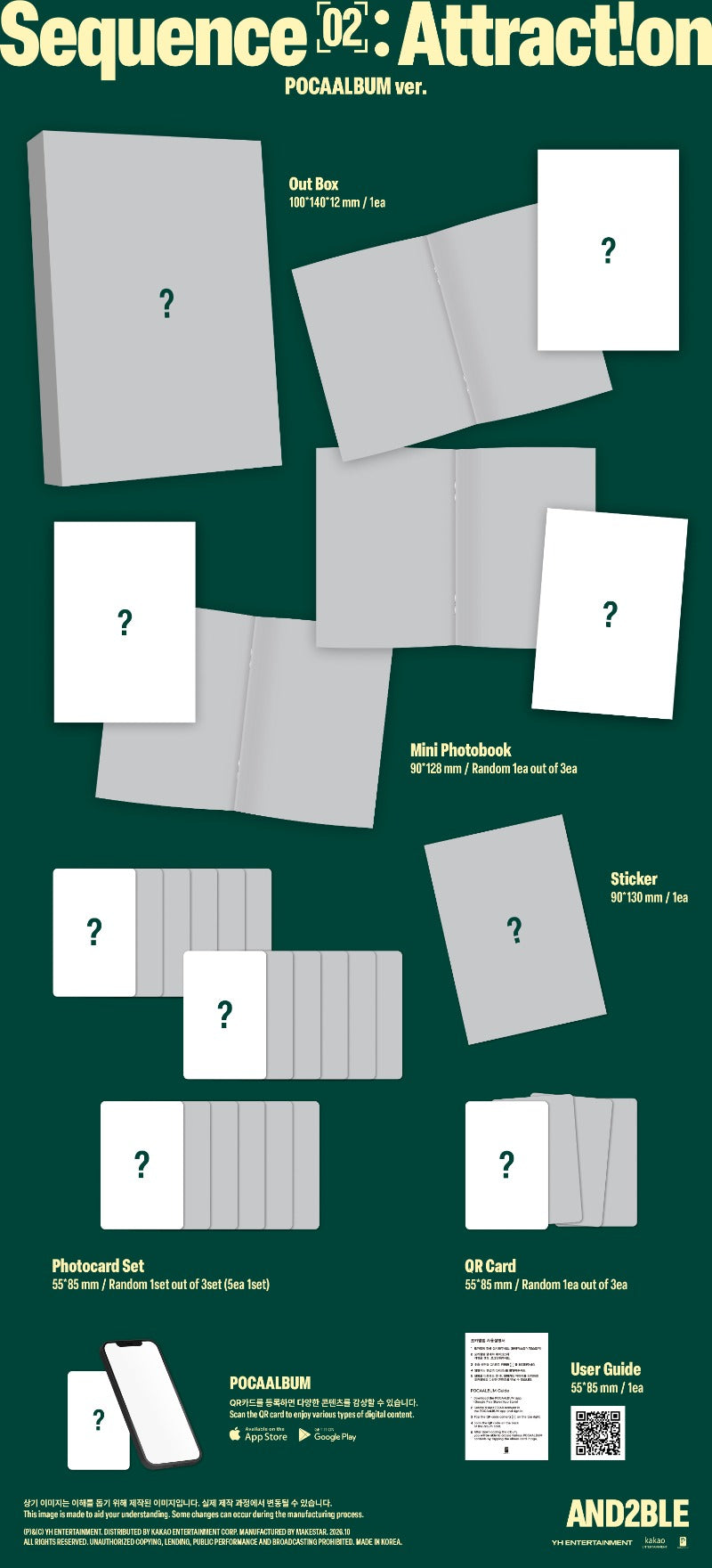 AND2BLE - 2nd Mini Album [Sequence 02: Attraction] (POCAALBUM ver.)