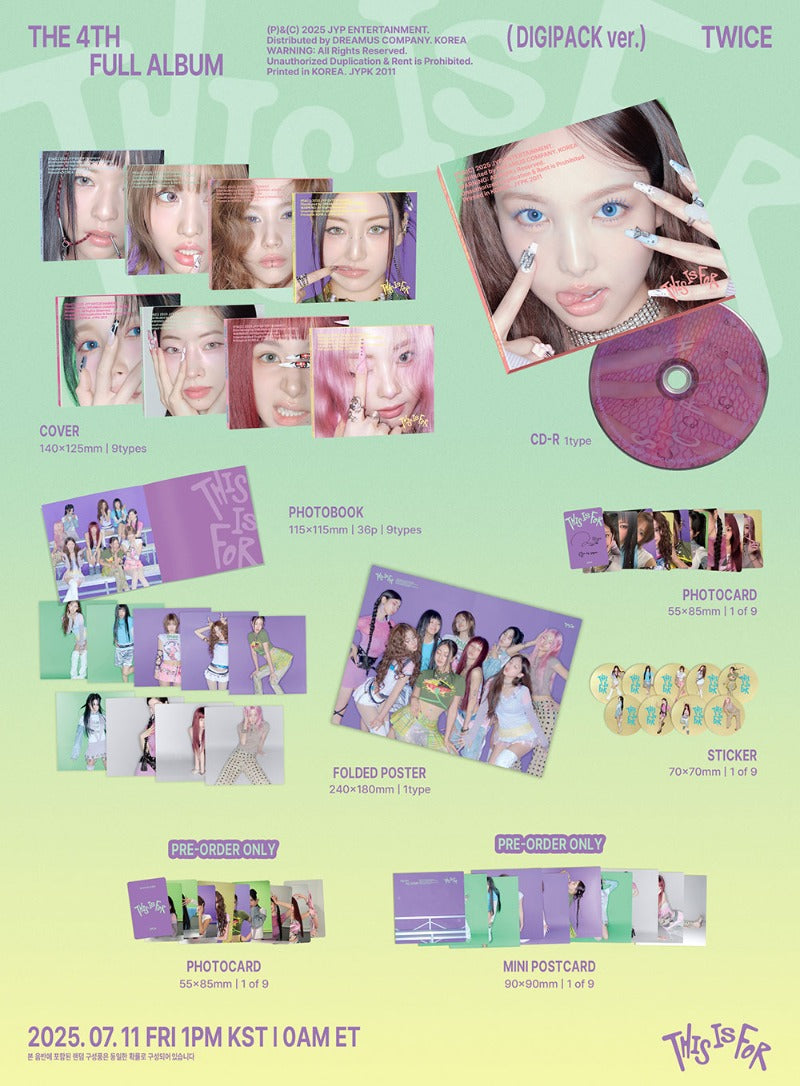 TWICE - 4th Full Album [THIS IS FOR] (DIGIPACK Ver.) (Random)