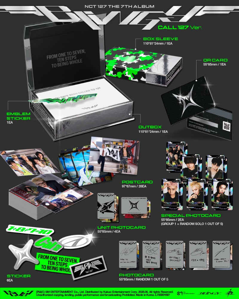 NCT 127 - 7th Full Album [BLINGY] (CALL 127 Ver.)