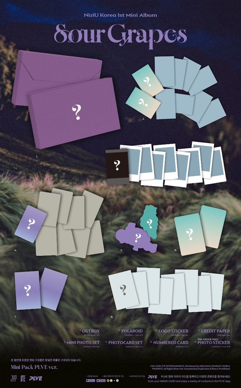 NiziU - 1st Mini Ablum [Sour Grapes] (Mini Pack PLVE Ver.)