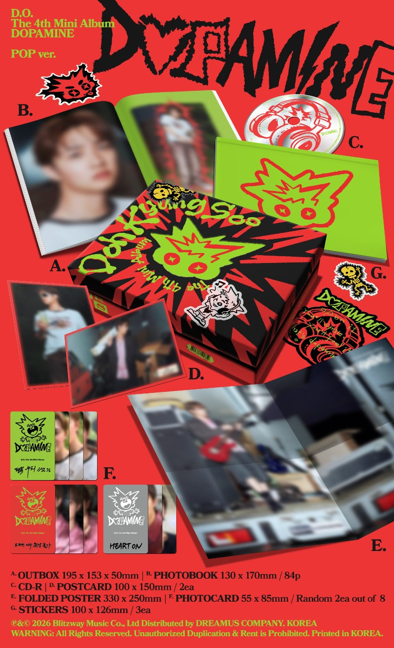 D.O - 4th Mini Album [DOPAMINE] (POP Ver. / FIZZ Ver.)