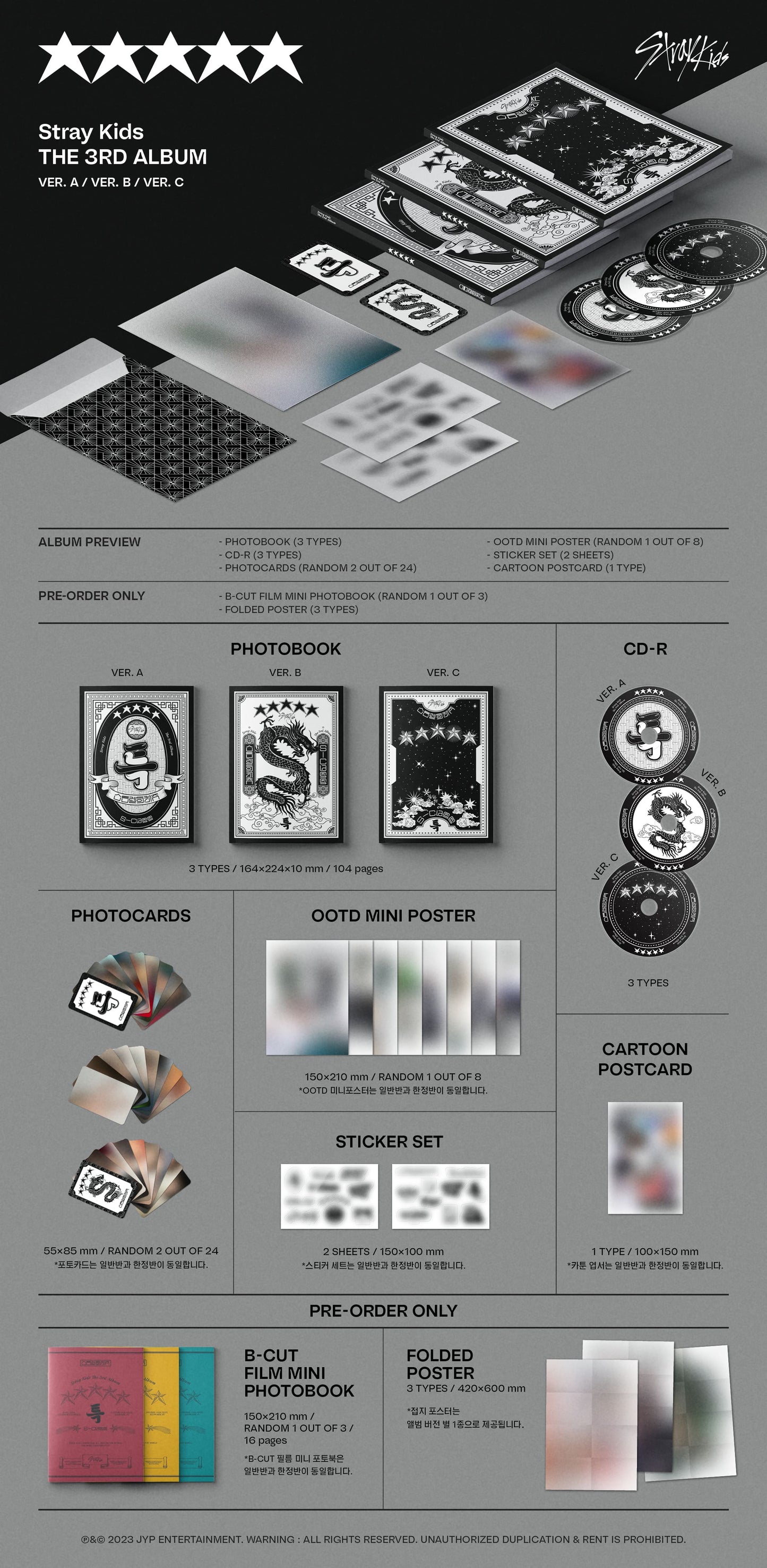 Stray Kids - 3rd Album [★★★★★ (5-STAR)] (A Ver. / B Ver. / C Ver.)