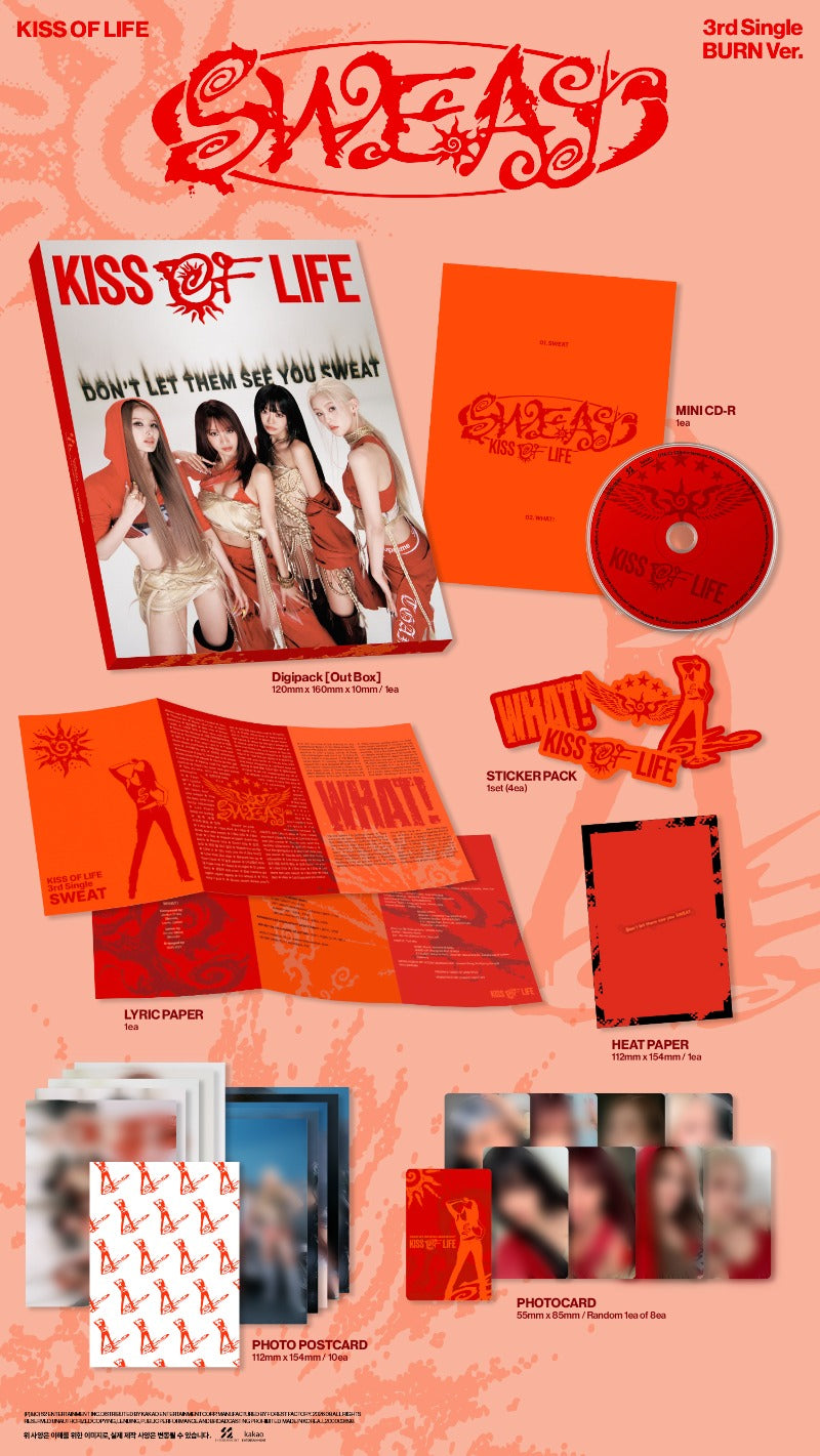 KISS OF LIFE - 3rd Single Album [SWEAT] (HEAT Ver. / BURN Ver.)