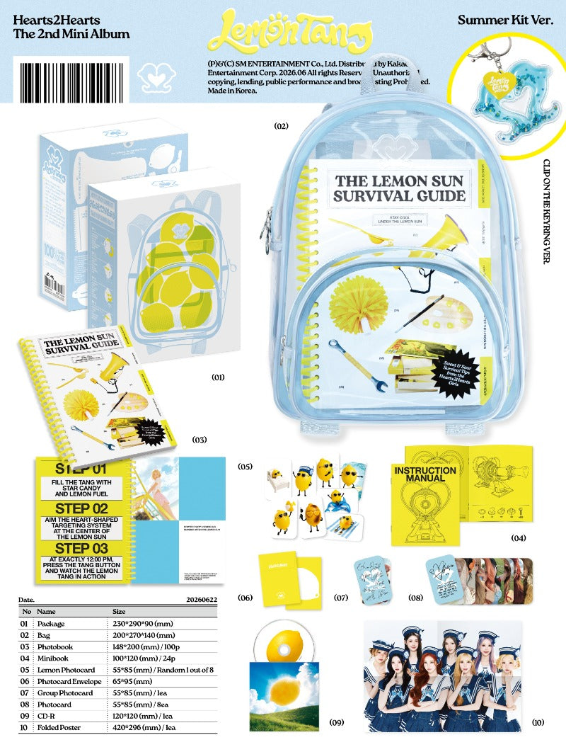 Hearts2Hearts - 2nd Mini Album [Lemon Tang] (Summer Kit Ver.)