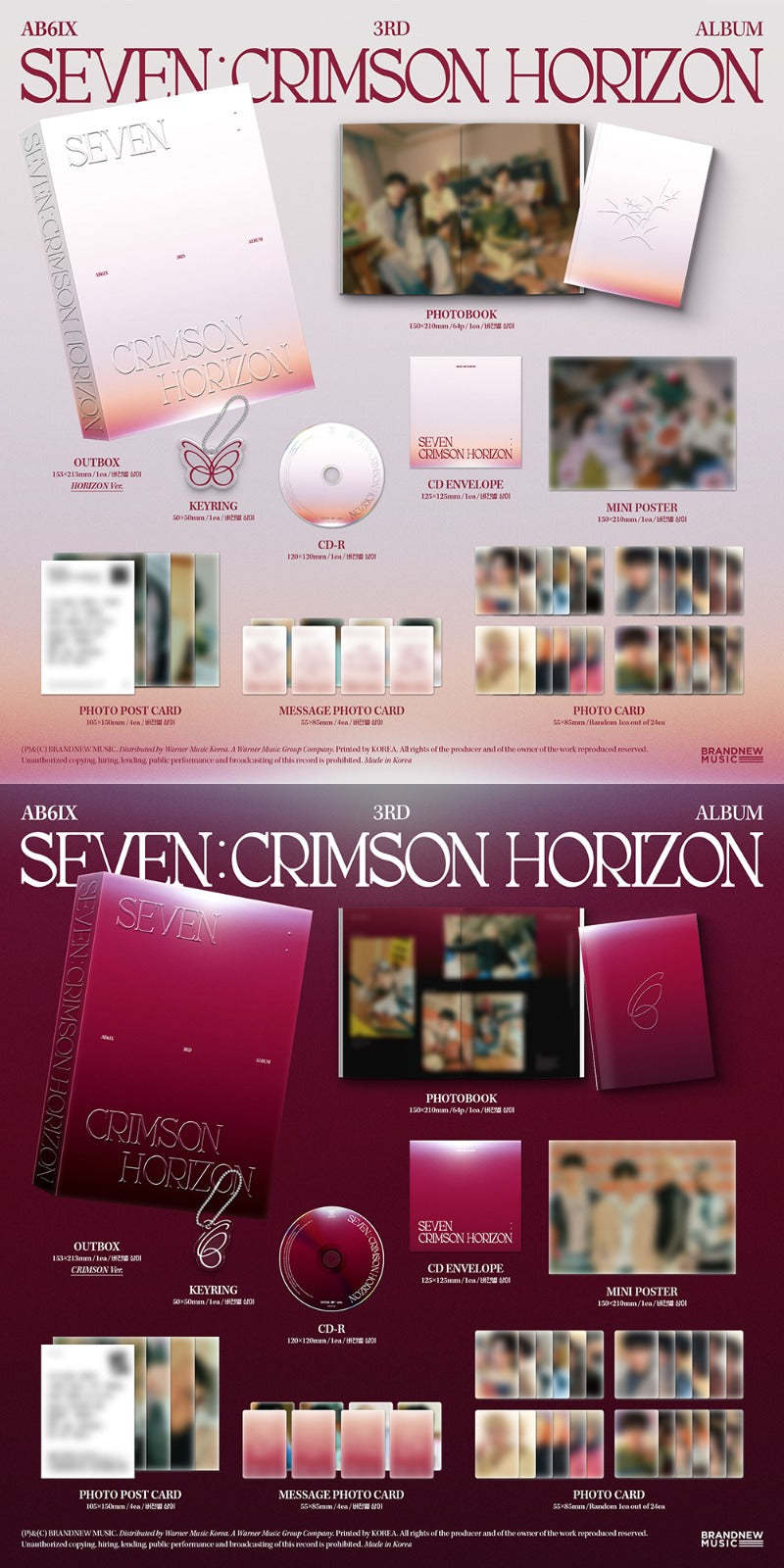 AB6IX - 3rd Album [SEVEN : CRIMSON HORIZON] (PHOTOBOOK Ver.) (Random)