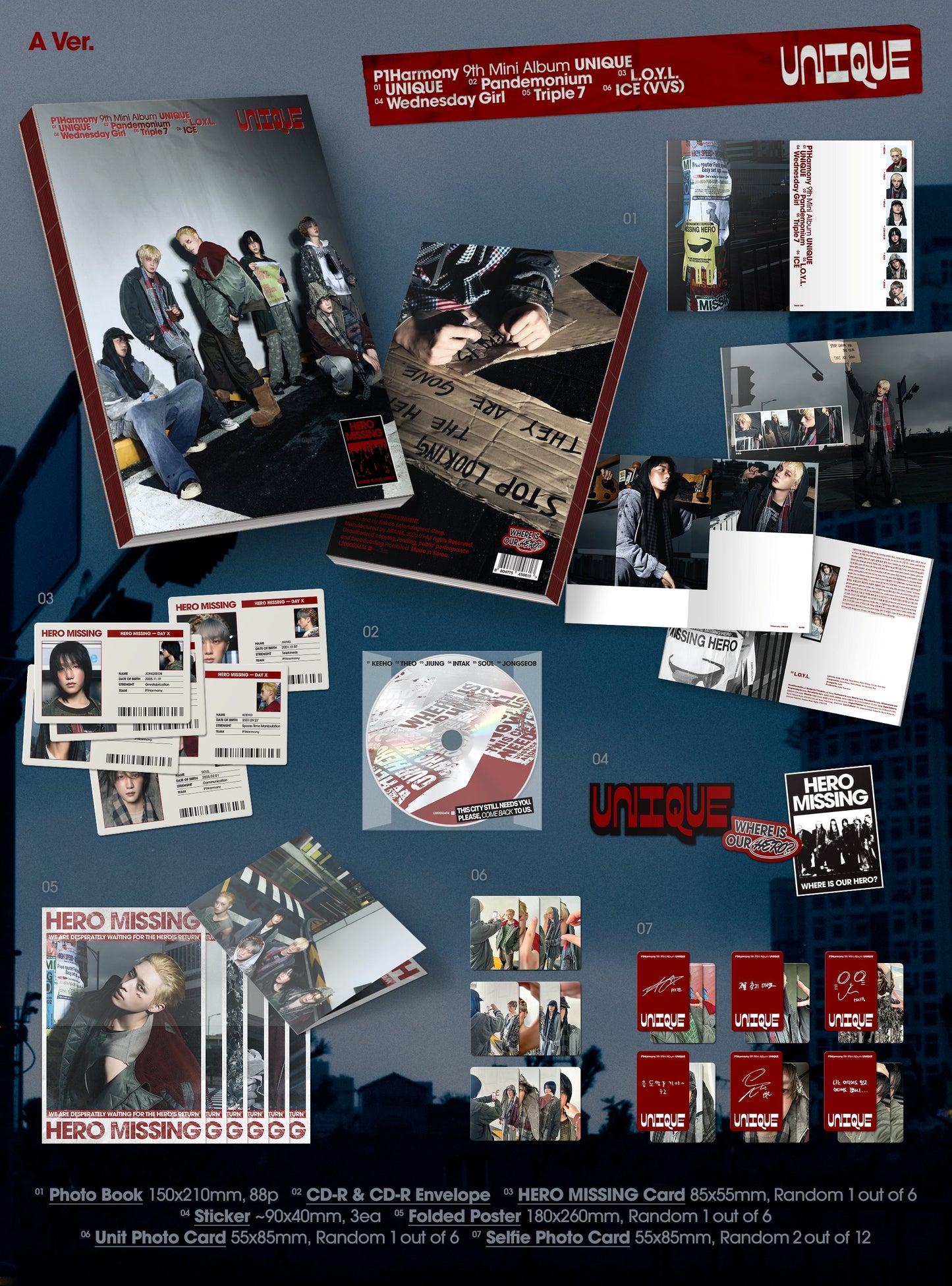 P1Harmony - 9th Mini Album [UNIQUE] (Photobook Ver.) (Random)