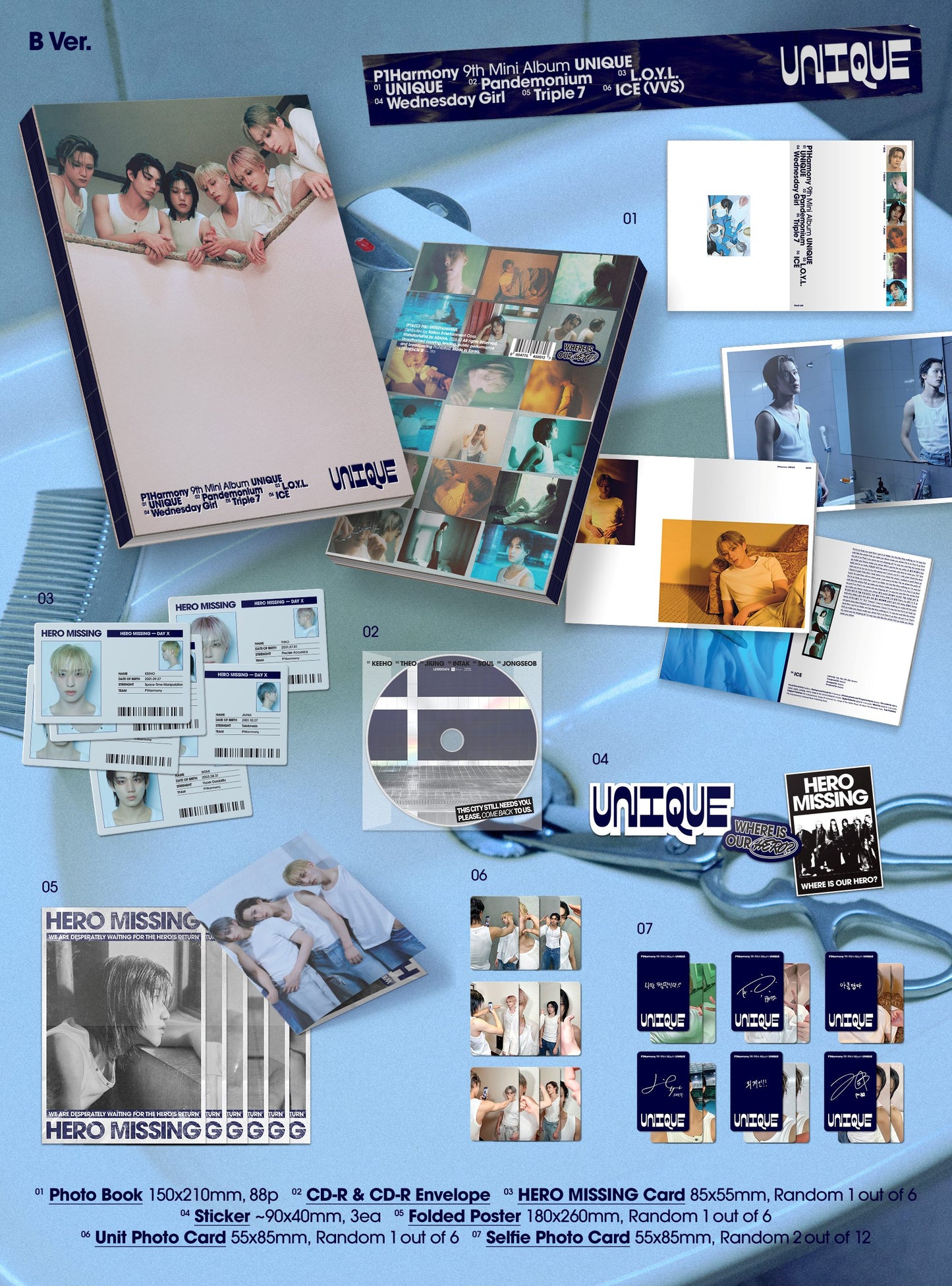 P1Harmony - 9th Mini Album [UNIQUE] (Photobook Ver.) (Random)