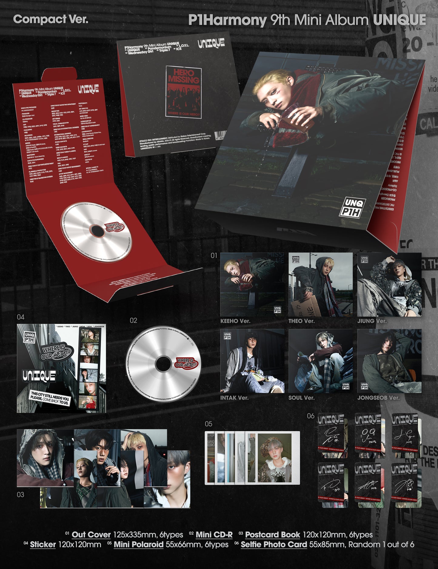 P1Harmony - 9th Mini Album [UNIQUE] (Compact Ver.) (Random)