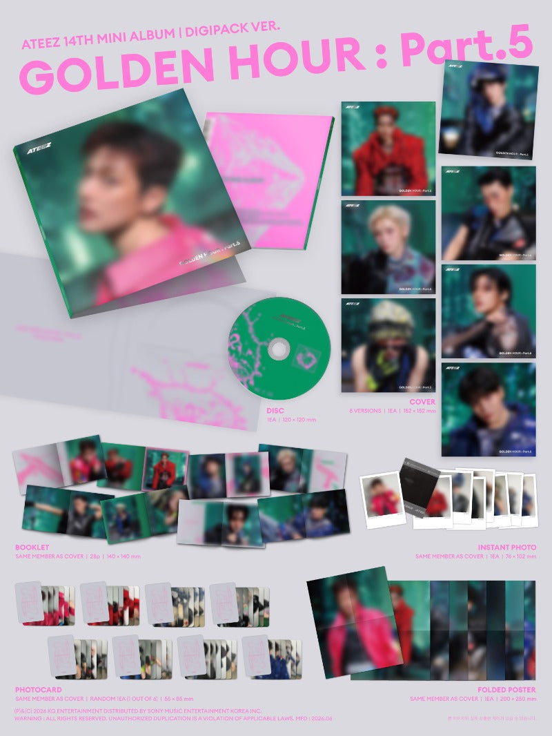 ATEEZ - 14th Mini Album [GOLDEN HOUR : Part.5] (DIGIPACK Ver.)