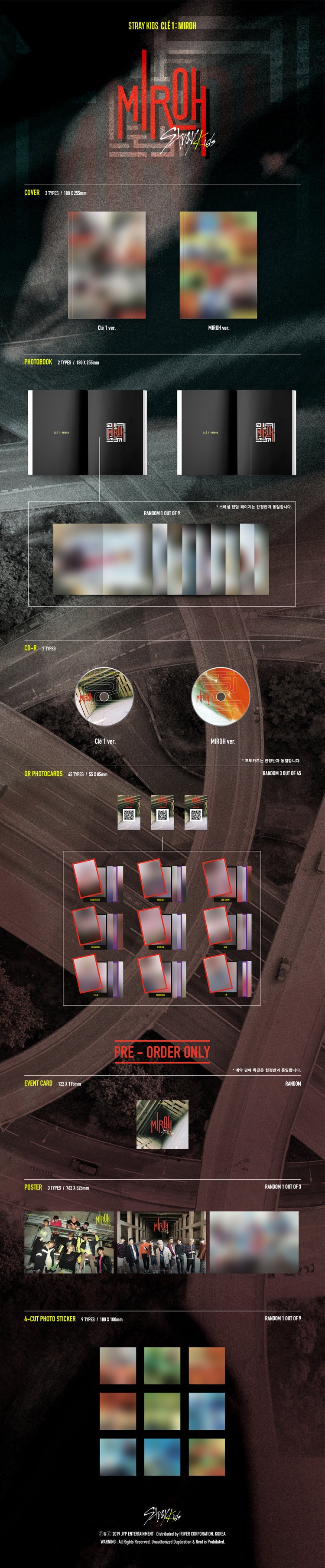 Stray Kids - 4th Mini Album [Clé 1 : MIROH] (Normal Ver.)