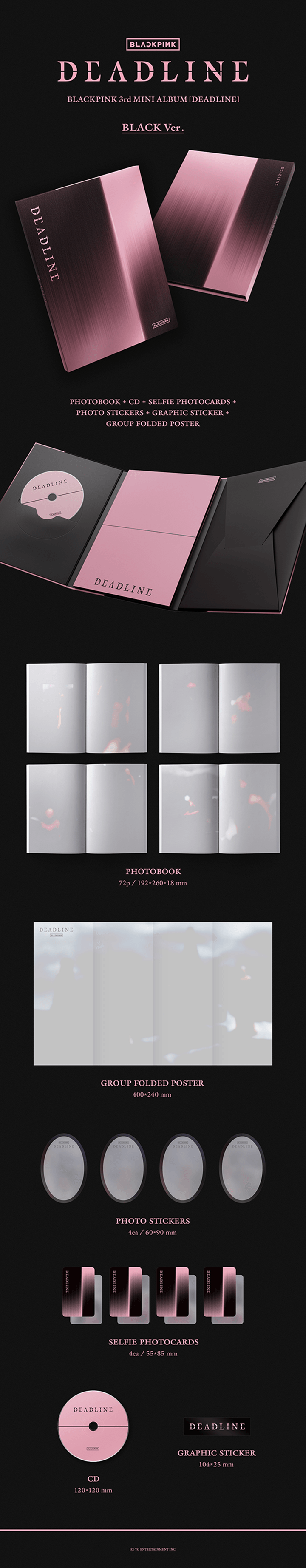 BLACKPINK - 3rd Mini Album [DEADLINE] (BLACK Ver. / PINK Ver.) (Weverse Gift)