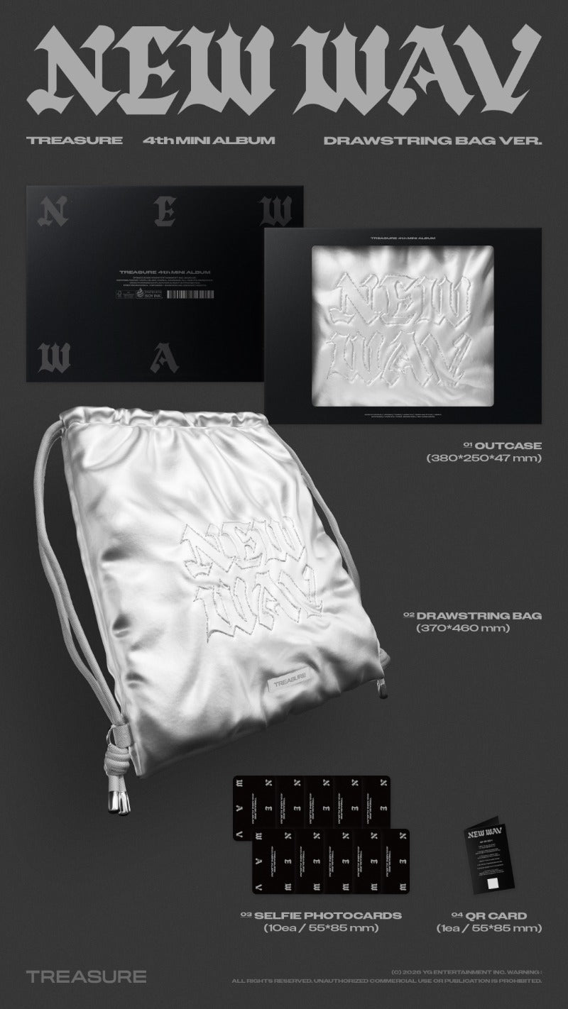 TREASURE - 4th Mini Album [NEW WAV] (DRAWSTRING BAG VER.)