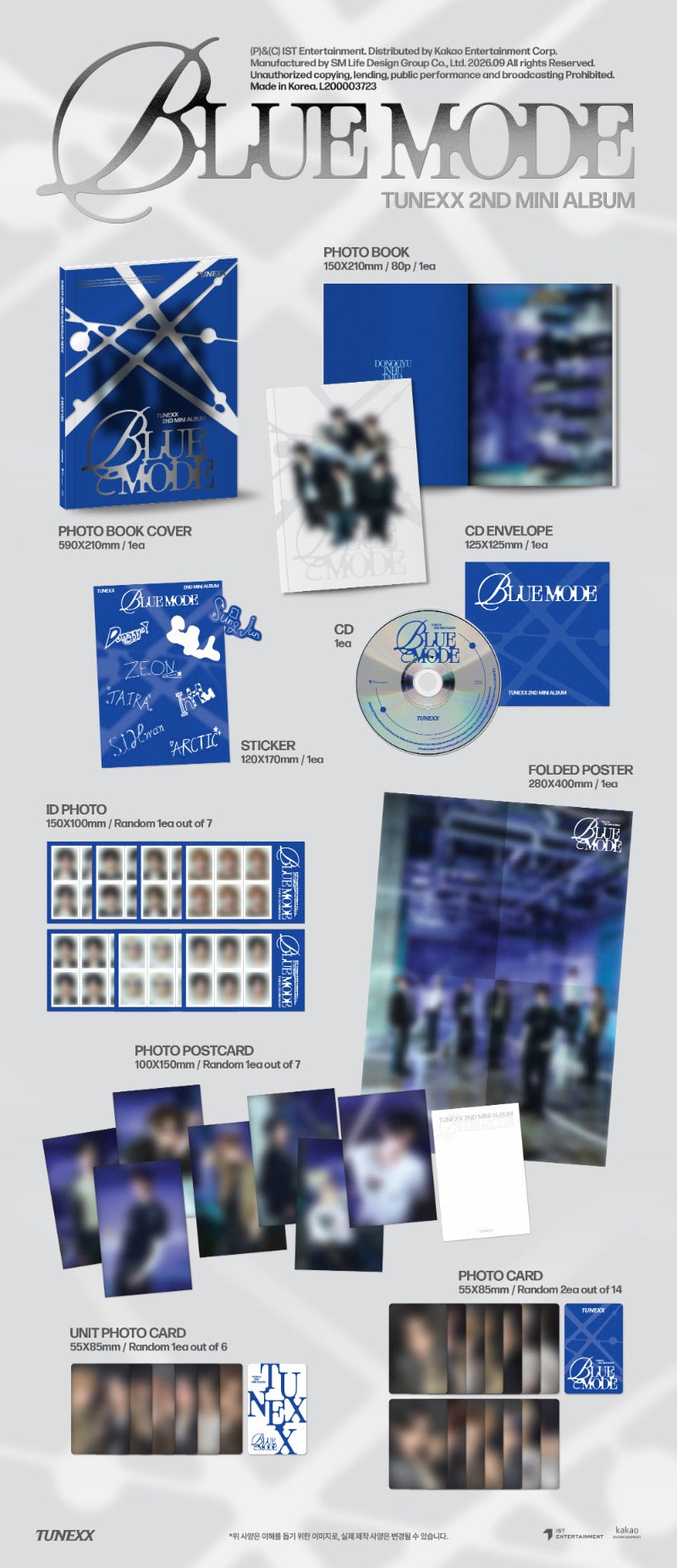 TUNEXX - 2nd Mini Album [BLUE MODE] (B MODE Ver. / X MODE Ver.)