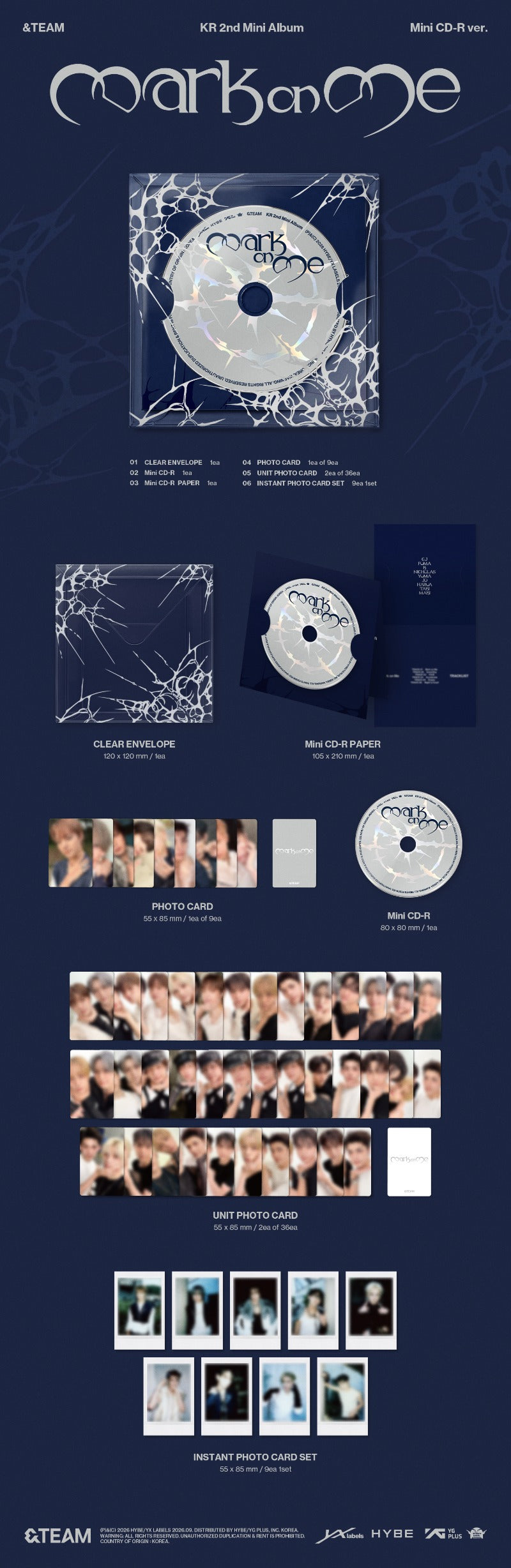 &TEAM - KR 2nd Mini Album [Mark on Me] (Mini CD-R Ver.)