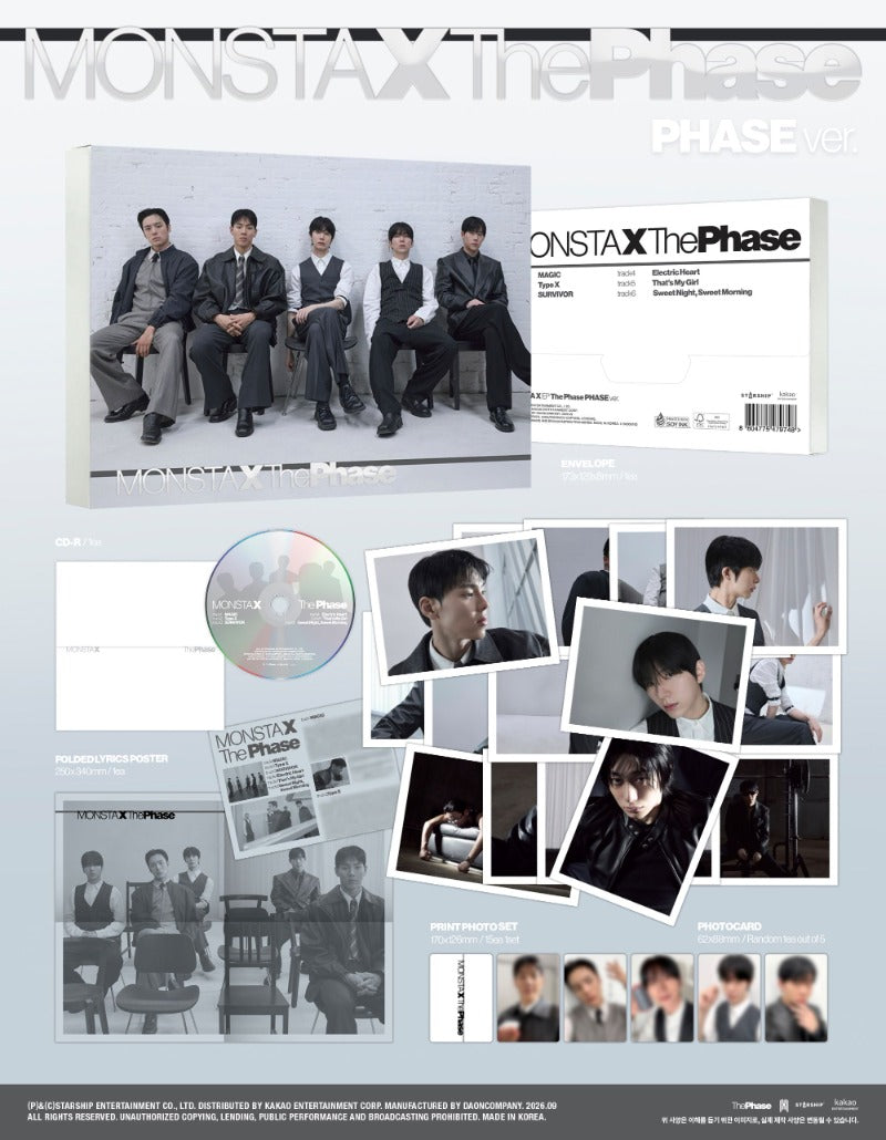MONSTA X - EP Album [The Phase] (REFINED Ver. / HYPER Ver. / PHASE Ver.)