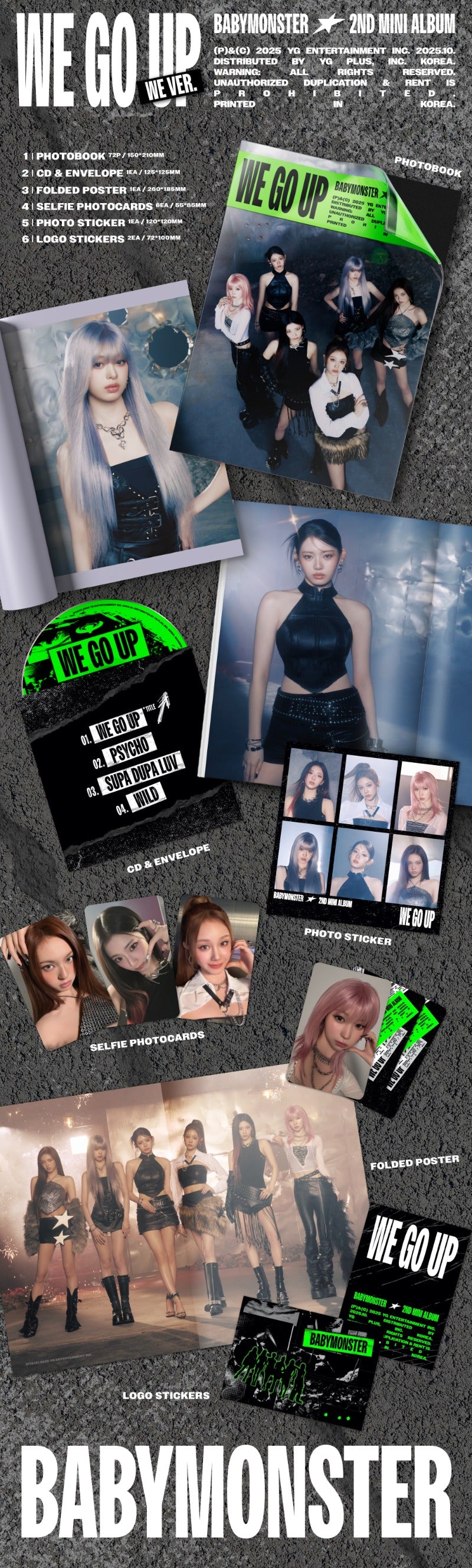 BABYMONSTER - 2nd MINI ALBUM [WE GO UP] (WE Ver.)