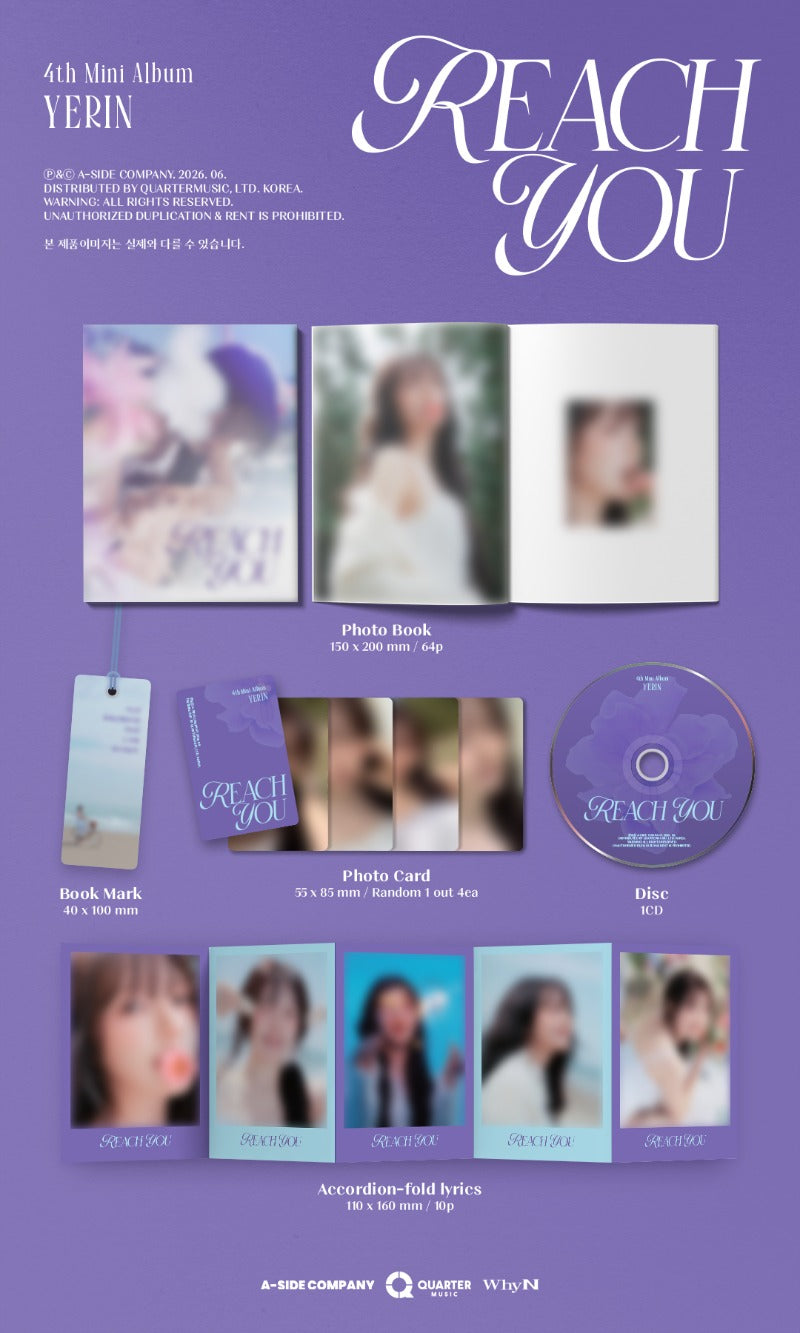 YERIN - 4th Mini Album [REACH YOU] (Digipack Ver.)