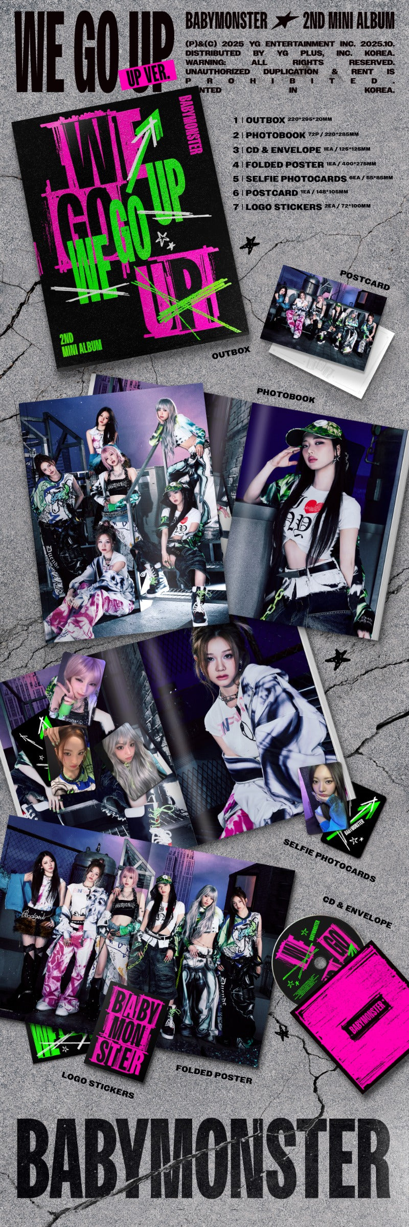 BABYMONSTER - 2nd MINI ALBUM [WE GO UP] (UP Ver.)