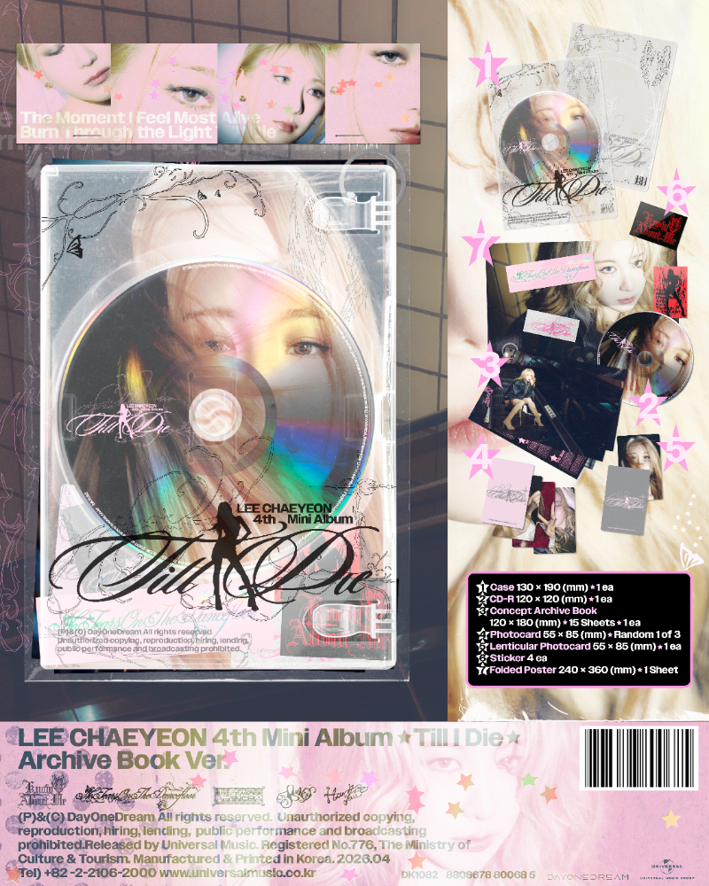 LEE CHAEYEON - 4th Mini Album [Till I Die] (Archive Book Ver.)